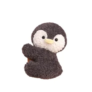 Cute penguin plush clip toy soft stuffed animal office desk companion plushie decor