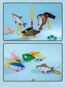 Simpatico pesce peluche portachiavi creativo animale farcito zaino ciondolo regalo giocattolo