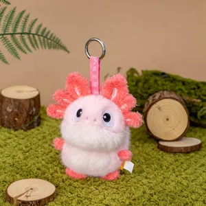Lindo axolotl peluche llavero criatura prehistórica peluche bolsa colgante regalo