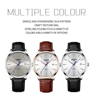 Herren mechanische Uhr stilvoller automatischer Zeitmesser mit Edelstahlarmband und Datumsanzeige