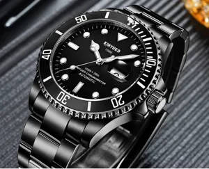 KINYUED automatische mechanische Uhr Edelstahl Herrenuhr wasserdichte Business Uhr.