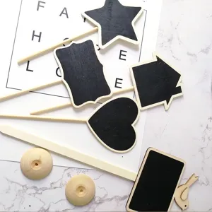Mini pizarrones de madera con palos y bases tablero de mensajes decoracion para mesa de fiesta