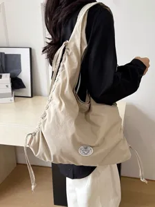Mujer Casual Color Sólido Gran Capacidad Bolso Tote Estilo Coreano Simple Ligero Nailon Bolso de Hombro Bolso de Mano