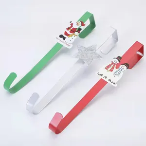 Christmas door hook metal festive hanging decoration set santa snowman star 3pcs pack