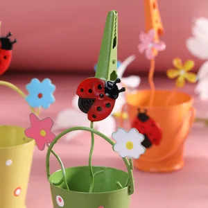 Clip memo creativa in metallo e porta carte decorazione da scrivania con bella coccinella.