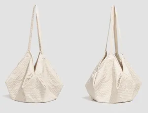 Sac cabas en toile minimaliste au design géométrique, grande capacité pour les trajets.