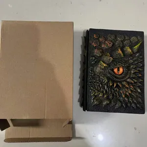 Resin dragon eye journal notebook vintage embossed diary decorative fantasy book gift.