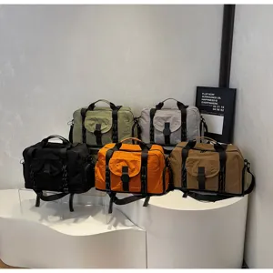Large capacity expandable travel duffel bag for women, lightweight fitness and gym sports bag.