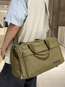 Canvas travel duffel bag large capacity waterproof gym bag for short trips minimalist handbag