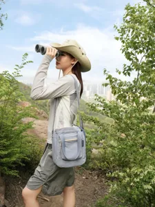 Lightweight drawstring messenger bag for outdoor hiking, casual travel, and daily sports use.