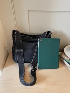 2026 Nuova Borsa a Tracolla in Denim Lavato Casual Grande Capacità Borsa da Viaggio