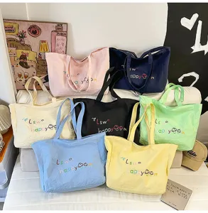 Bolso bandolera de nailon de gran capacidad, bolso tote impermeable casual para mujer.