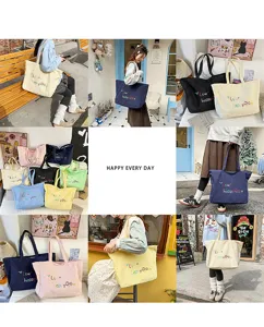 Bolso de hombro de nylon de moda gran capacidad bolso tote casual estilo coreano