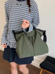 Large Capacity Women Tote Bag Casual Nylon Shoulder Bag Fashion Commuter Crossbody Handbag Daily Street Trend
