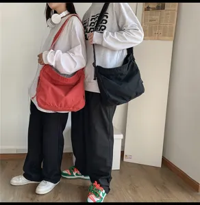 Gewaschene Canvas Umhängetasche lässige Retro Schultertasche für Damen und Herren