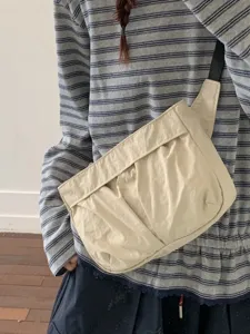 Women vintage utility crossbody bag casual nylon sling bag large capacity shoulder bag