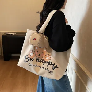 Τσάντα tote καμβά μεγάλου χωρητικότητας casual τσάντα ώμου καθημερινή αγορά μαθητή