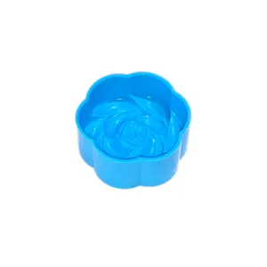 Blue flower silicone mold for baking delicious mooncakes, cakes, DIY soaps, and sweet pastries.