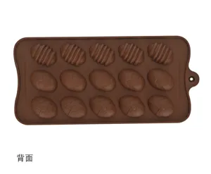 Moule en silicone oeuf de Pâques 15 cavités, outil de cuisson chocolat, bac à glaçons.