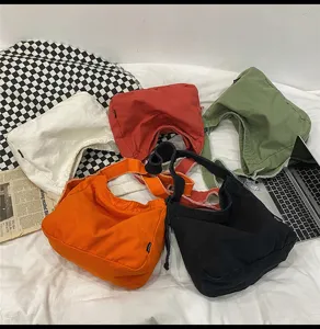 Gewaschene Segeltuchtasche Schultertasche rohe Kante Used-Look lässige Umhängetasche Alltag