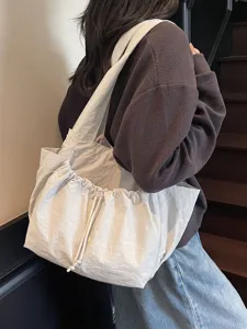 Casual Megalis Horitikotitas Nylon Tote Tsanta Gia Gynekes Malaki Elafroria Shoulder Bag