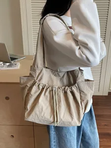 Casual νylon τσάντα ώμου μεγάλης χωρητικότητας, μοντέρνα τσάντα shopper για καθημερινή.
