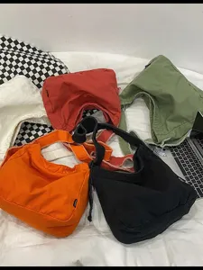 Waschung Leinen Umhängetasche lässig Hobo Crossbody Bag Vintage Stil minimalistische Tasche
