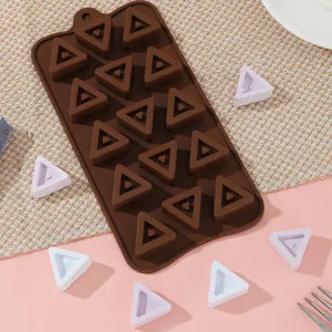 Silicone triangle chocolate mold DIY baking tool for soap cake biscuit making 1pcs