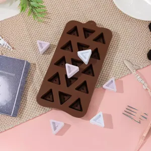 Silicone triangle chocolate mold DIY baking tool handmade soap cake ice tray kitchen accessory