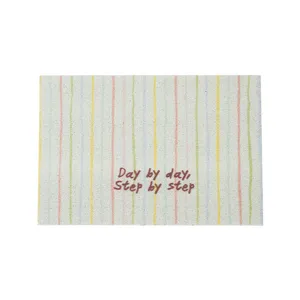 Non-slip striped doormat entrance floor mat home indoor decorative welcome mat for hallway.