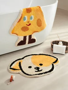 Cute cartoon microfiber floor mat soft absorbent bathroom rug anti slip home decorations