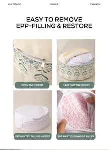 Herausnehmbare EPP Füllung runder Bodenkissen, dicker faule Tatami Meditationssitz zu Hause.
