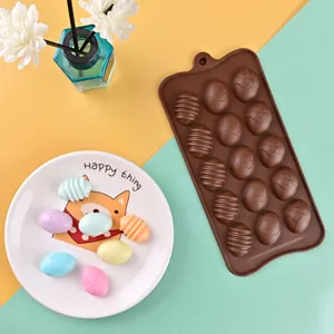 Moule en Silicone pour Œuf de Pâques Multi-Cavités Outil de Cuisson au Chocolat Bac à Glaçons Moule à Biscuits Fournitures de Cuisine
