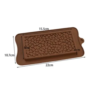 Stampo per Cioccolato in Silicone Cuore Teglia Antiaderente per Fondente e Biscotti