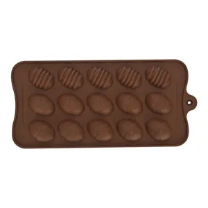 Moule a chocolat en silicone oeuf de paques 15 cavites outil de cuisson pour gateau et glace.