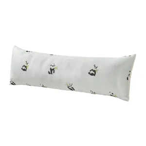 Cuscino lungo rinfrescante per dormire, cuscino decorativo con panda e fodera lavabile.