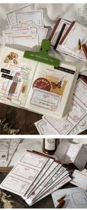 Blocco note botanico set adesivi journal vintage collage carta forniture cancelleria