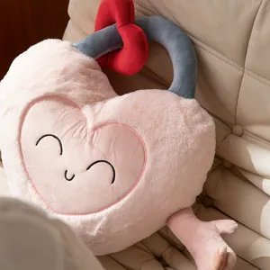 Plush heart padlock pillow cute soft cushion wedding sofa bedroom home decor gift item