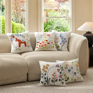 Set fodera per cuscino ricamato nordico, cuscino decorativo per divano letto soggiorno
