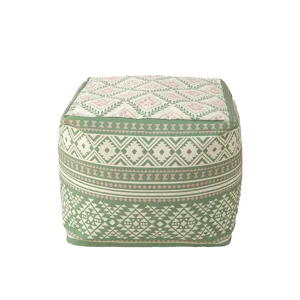 Quadratischer Bodenpouf Kissen fuer Wohnzimmer Tatami Fenster dickes Pflanzenmuster