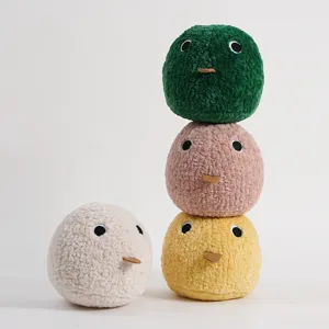 Cute round chick plush cushion soft stuffed animal toy cute throw pillow sofa home decor