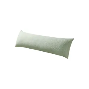 Long body pillow for sleeping, cool waffle texture green side sleeper body pillow main.