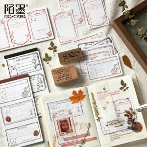 Blocco Note Botanico Vintage Stile INS Diario di Piante Carta Adesiva Decorativa Cancelleria Per Ufficio Scuola