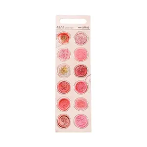 Cherry blossom sealing wax style epoxy decorative stickers cute hand ledger DIY journaling material