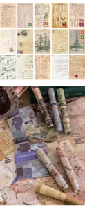 Papel decorativo vintage para diarios, scrapbooking y proyectos de manualidades, 30 hojas.