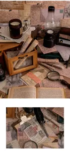 Conjunto de papel decorativo vintage para scrapbooking y proyectos de manualidades art.