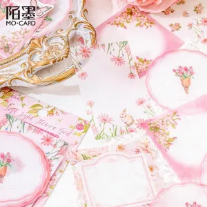 Quiet Garden Series Floral Lace Border Vellum Paper Notepad For Journaling DIY Scrapbooking Decorative Botanical Material Stickers