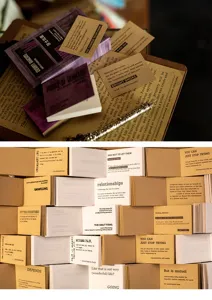 Σετ vintage λογοτεχνικών βιβλίων μινιατούρας, υλικά χαρτιού για δημιουργικό journaling.