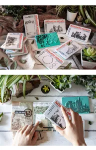 Großer Schaumstoffstempel Atlantis estate botanisches Tagebuch DIY Basteln dekoratives Stempelwerkzeug