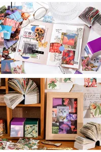 Vintage scrapbook papier materiaal boek esthetisch dagboek DIY decoratieve papier set benodigdheden